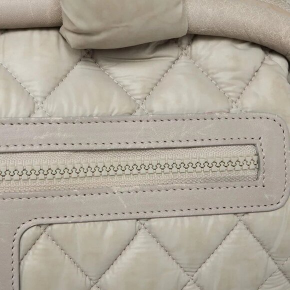 Chanel Dark White Quilted Nylon Coco Cocoon Large Zip Tote Bag - Picture 7 of 12